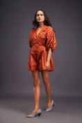 Load image into Gallery viewer, Lapel Collared Pleated Playsuit
