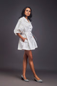 Load image into Gallery viewer, Lapel Collared Pleated Playsuit