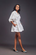 Load image into Gallery viewer, Lapel Collared Pleated Playsuit