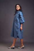 Load image into Gallery viewer, Oversized Shirt Dress With Embroidered Pocket