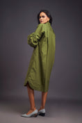 Load image into Gallery viewer, Oversized Shirt Dress With Embroidered Pocket