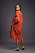 Load image into Gallery viewer, Oversized Shirt Dress With Embroidered Pocket