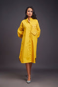 Load image into Gallery viewer, Oversized Shirt Dress With Embroidered Pocket