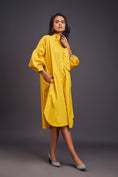 Load image into Gallery viewer, Oversized Shirt Dress With Embroidered Pocket