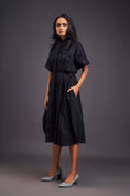 Load image into Gallery viewer, Pleated Oversized Shirt Dress With Patchwork