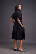 Load image into Gallery viewer, Pleated Oversized Shirt Dress With Patchwork