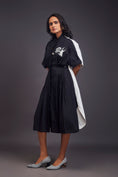 Load image into Gallery viewer, Pleated Oversized Shirt Dress With Patchwork