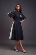 Load image into Gallery viewer, Pleated Oversized Shirt Dress With Patchwork