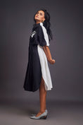 Load image into Gallery viewer, Pleated Oversized Shirt Dress With Patchwork