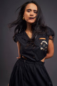 Load image into Gallery viewer, Lapel Collar Long Dress With Side Cutouts