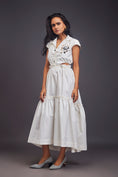 Load image into Gallery viewer, Lapel Collar Long Dress With Side Cutouts