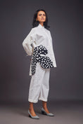 Load image into Gallery viewer, White High-Low Shirt With Patchwork