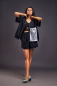 Load image into Gallery viewer, Black Oversized Cuban Collared Shirt