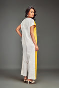 Load image into Gallery viewer, Two-Tone Jumpsuit with Front Zipper & Metallic Embellishments