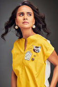Load image into Gallery viewer, Two-Tone Jumpsuit with Front Zipper & Metallic Embellishments