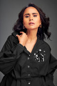 Load image into Gallery viewer, Button-Down Shirt with Metallic Embellishments & Shorts