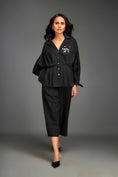 Load image into Gallery viewer, Button-Down Shirt with Metallic Embellishments & Pants