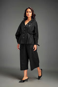 Load image into Gallery viewer, Button-Down Shirt with Metallic Embellishments & Pants