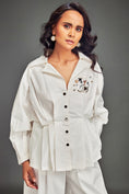 Load image into Gallery viewer, Button-Down Shirt with Metallic Embellishments & Pants