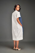 Load image into Gallery viewer, Two-Tone Midi Dress with Metallic Embellishments