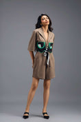 Load image into Gallery viewer, MUD TAILORED PLAYSUIT WITH NEON COLOUR-BLOCK POCKET PANEL