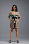 Load image into Gallery viewer, MUD TAILORED PLAYSUIT WITH NEON COLOUR-BLOCK POCKET PANEL