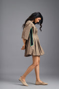 Load image into Gallery viewer, MUD PLEATED MINI DRESS WITH NEON PANELLED SIDE DETAIL AND BUBBLE HEM