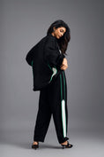 Load image into Gallery viewer, BLACK JACKET WITH NEON GEOMETRIC BUSTIER