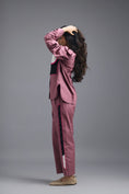 Load image into Gallery viewer, PINK CO-ORD SET WITH NEON GEOMETRIC PANEL DETAIL, BRALETTE AND ELASTICATED PANTS