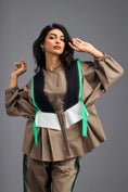 Load image into Gallery viewer, MUD COLOURBLOCK GEOMETRIC PANELLED PANTS