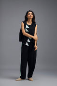 Load image into Gallery viewer, BLACK JACKET WITH NEON PIPED GEOMETRIC DETAIL