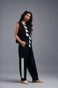 Load image into Gallery viewer, BLACK JACKET WITH NEON PIPED GEOMETRIC DETAIL