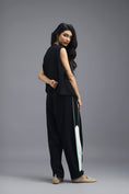 Load image into Gallery viewer, BLACK JACKET WITH NEON PIPED GEOMETRIC DETAIL