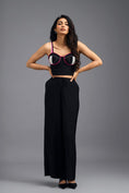 Load image into Gallery viewer, BLACK STRUCTURED BRALETTE TOP WITH SEAM DETAILING
