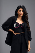 Load image into Gallery viewer, BLACK RELAXED BLAZER WITH VOLUMINOUS SLEEVES