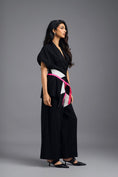 Load image into Gallery viewer, BLACK MEGA SLEEVE TOP AND FLARED PANTS CO-ORD SET