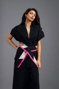 Load image into Gallery viewer, BLACK TAILORED FLARED PANTS