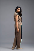Load image into Gallery viewer, MUD MEGA SLEEVE ZIP-FRONT JUMPSUIT WITH CONTRAST STRIPES