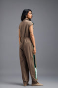 Load image into Gallery viewer, MUD MEGA SLEEVE ZIP-FRONT JUMPSUIT WITH CONTRAST STRIPES