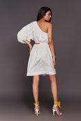 Load image into Gallery viewer, White One Shoulder Short Dress