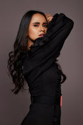 Load image into Gallery viewer, Black Backless Dress With Cutwork Detailing