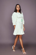 Load image into Gallery viewer, White Ruffle Backless Dress With Cutwork