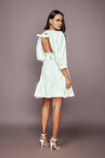 Load image into Gallery viewer, White Ruffle Backless Dress With Cutwork