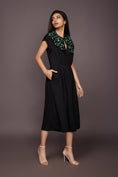 Load image into Gallery viewer, Black Jumpsuit With Detachable Collar