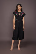 Load image into Gallery viewer, Black Jumpsuit With Detachable Collar