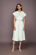 Load image into Gallery viewer, White Jumpsuit With Detachable Collar