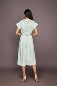 Load image into Gallery viewer, White Jumpsuit With Detachable Collar