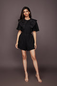 Load image into Gallery viewer, Black Playsuit With Detachable Collar