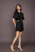 Load image into Gallery viewer, Black Playsuit With Detachable Collar