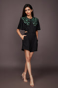 Load image into Gallery viewer, Black Playsuit With Detachable Collar